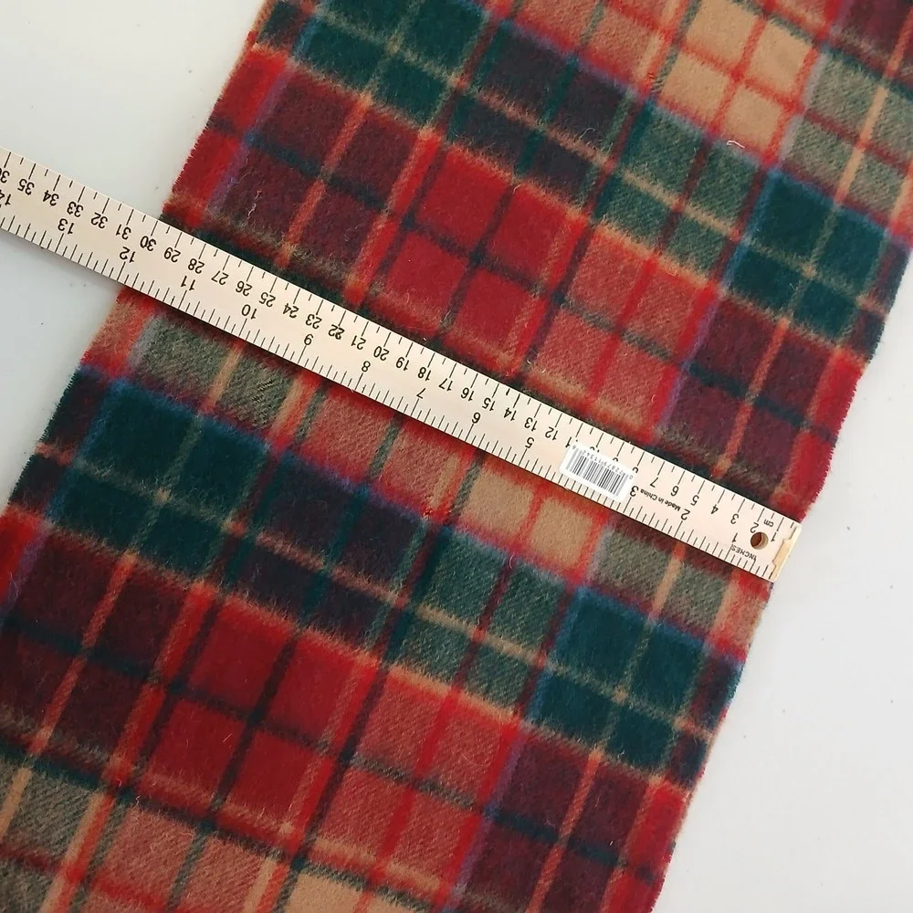 Heritage Traditions Scarf Men Red Green Plaid Wool Tartan Plaid Winter